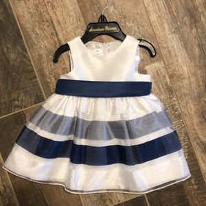 American Princess Dress, Navy and White